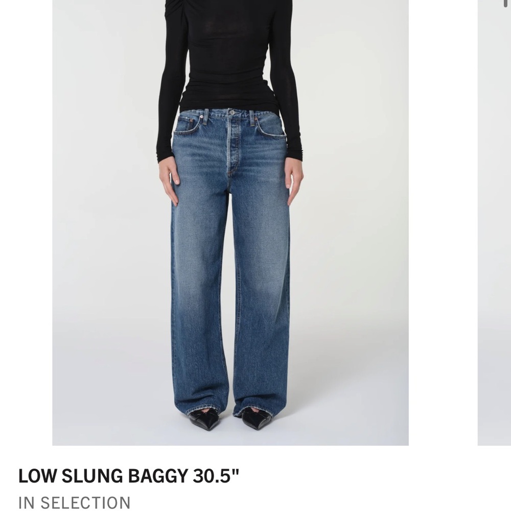 Agolde Blue Wide Leg Jeans